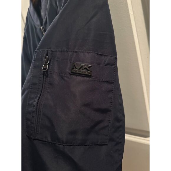 Michael Kors Midnight Blue Men's Zipper Down Bomber Style Jacket Size M - Picture 7 of 10